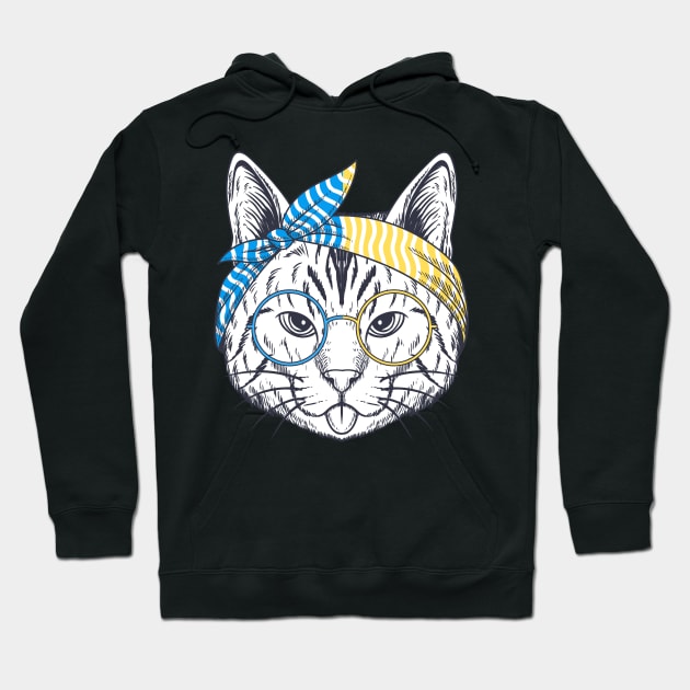 Ukrainian Cat Hoodie by Myartstor 